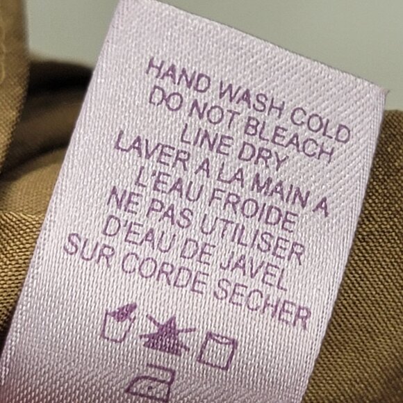 Calypso Christiane Celle Gold Brown 100% Silk Wrap Dress Size Small USA Made - Picture 9 of 10